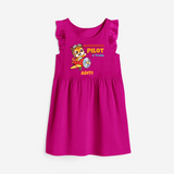 Adventurous Pilot Explorer Frock - HOT PINK - 0 - 6 Months Old (Chest 18")