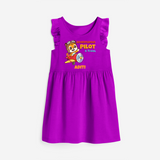 Adventurous Pilot Explorer Frock - PURPLE - 0 - 6 Months Old (Chest 18")