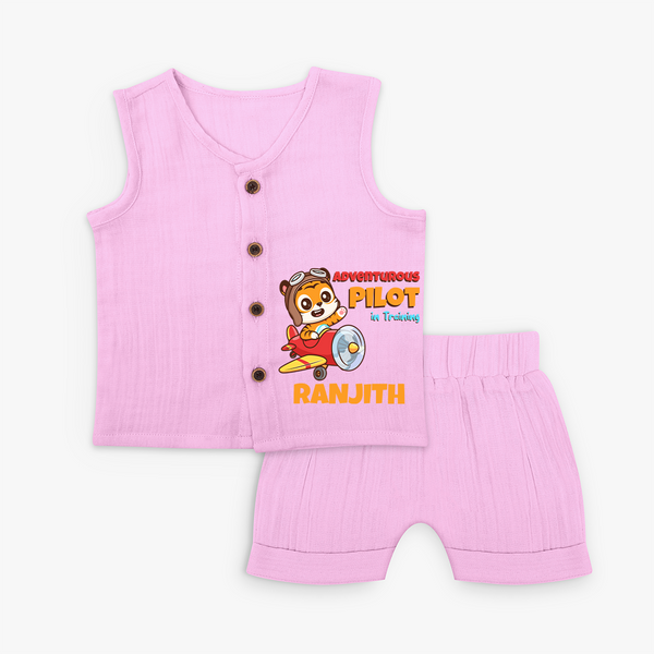 Future Pilot Jabla Set | Personalized Profession Jabla Set for Babies - BABY PINK - 0 - 3 Months Old (Chest 9.8")