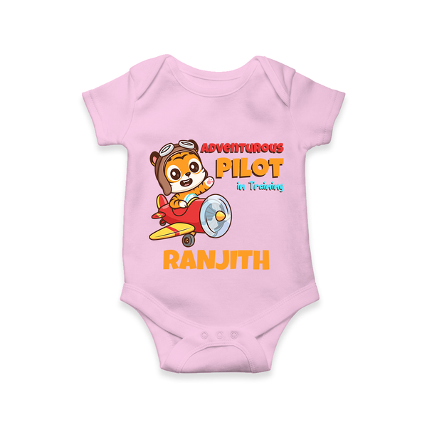 Future Pilot Romper / Onesie | Personalized Profession Romper / Onesie for Babies - BABY PINK - New Born (Chest 14")