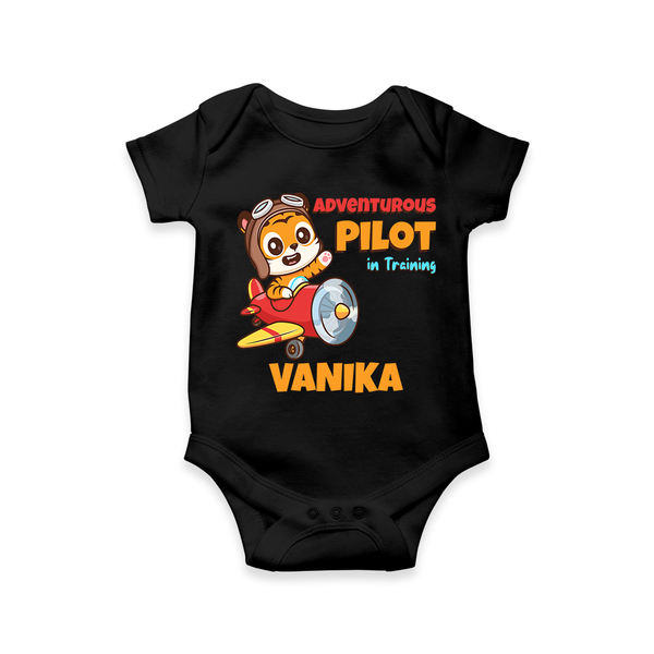 Adventurous Pilot Explorer Onesie - BLACK - 0 - 3 Months Old (Chest 16")