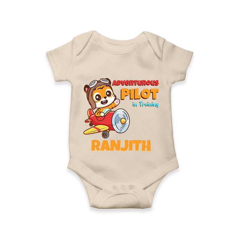 Future Pilot Romper / Onesie | Personalized Profession Romper / Onesie for Babies - IVORY - New Born (Chest 14")