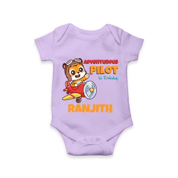 Future Pilot Romper / Onesie | Personalized Profession Romper / Onesie for Babies - LILAC - New Born (Chest 14")