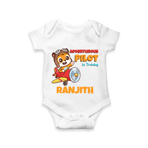 Future Pilot Romper / Onesie | Personalized Profession Romper / Onesie for Babies - WHITE - New Born (Chest 14")
