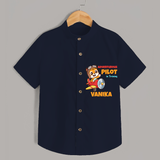 Adventurous Pilot Explorer Shirt - NAVY BLUE - 0 - 6 Months Old (Chest 21")