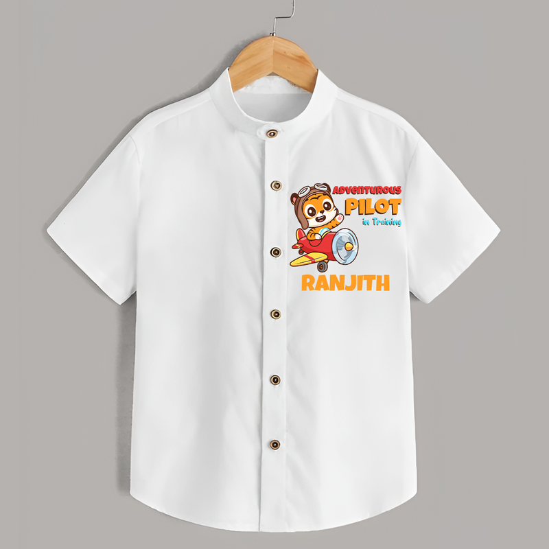 Future Pilot Shirt | Personalized Profession Shirt for Babies - WHITE - 0 - 6 Months Old (Chest 23")