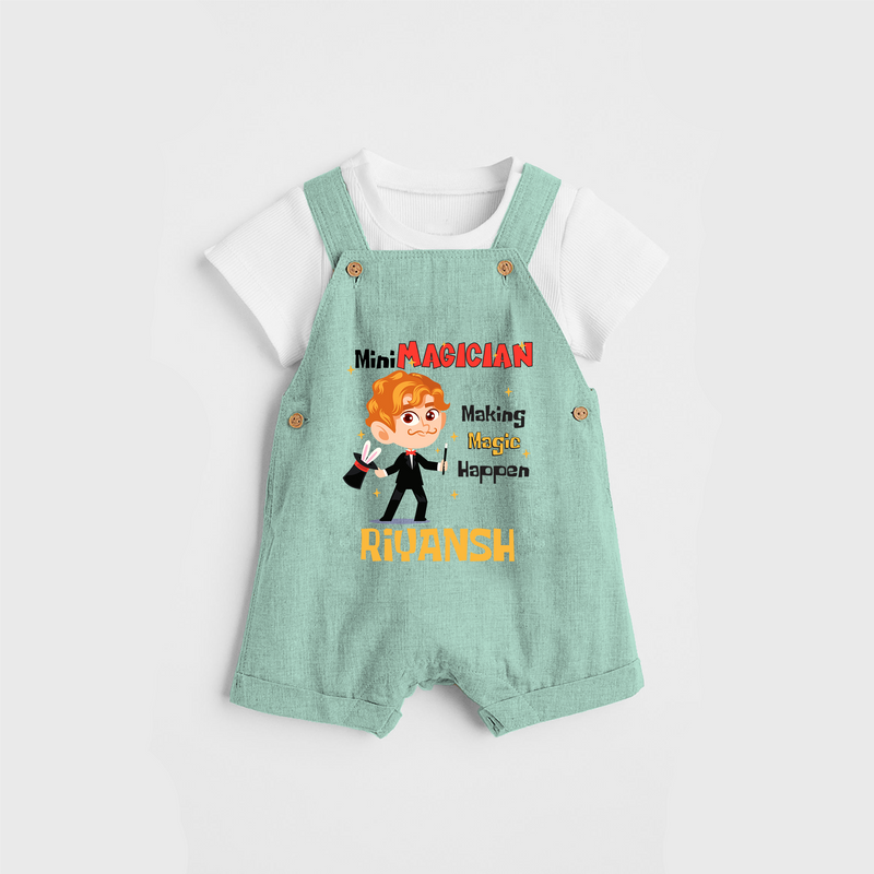 Magic Maker Boy Magician Dungaree - LIGHT GREEN - 0 - 3 Months Old (Chest 17")