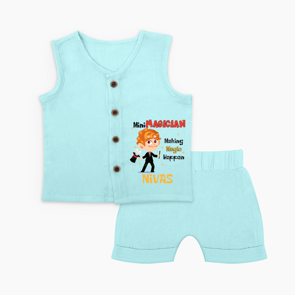 Future Mini Magician Jabla Set | Personalized Profession Jabla Set - BABY BLUE - 0 - 3 Months Old (Chest 9.8")