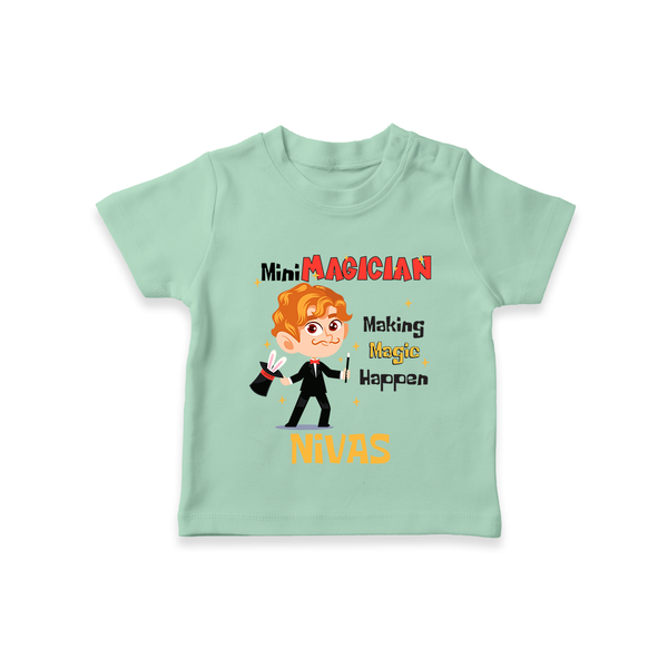 Future Mini Magician T-Shirt | Personalized Profession T-Shirt - MINT GREEN - 0-5 Months Old (Chest 17")