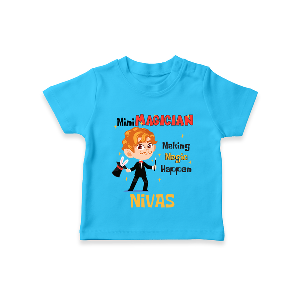 Future Mini Magician T-Shirt | Personalized Profession T-Shirt - SKY BLUE - 0-5 Months Old (Chest 17")