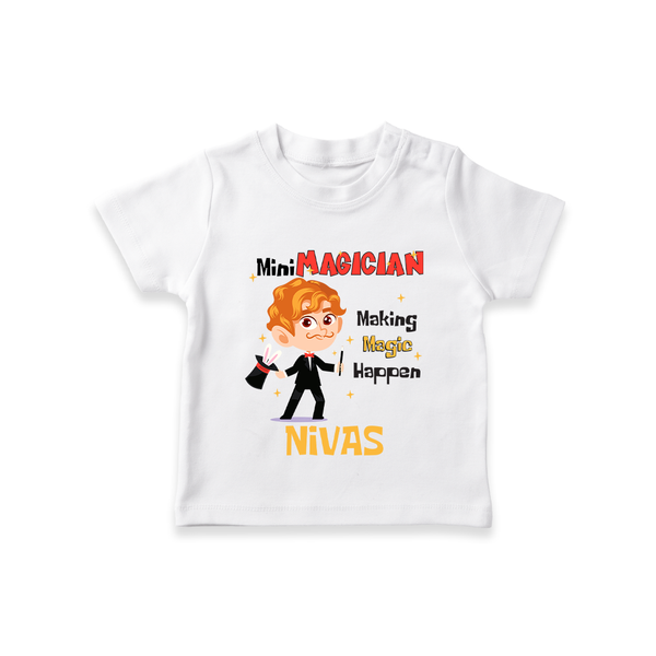 Future Mini Magician T-Shirt | Personalized Profession T-Shirt - WHITE - 0-5 Months Old (Chest 17")