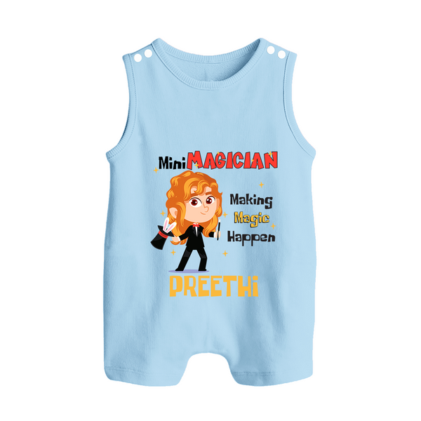 Future Magician Romper Suit | Personalized Profession Romper Suit - BABY BLUE - 0 - 5 Months Old (Chest 18")