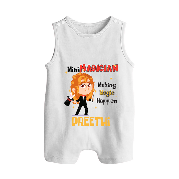 Future Magician Romper Suit | Personalized Profession Romper Suit - WHITE - 0 - 5 Months Old (Chest 18")