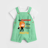 Future Magician Dungaree Set | Personalized Profession Dungaree Set - GREEN - 0 - 5 Months Old (Chest 18")