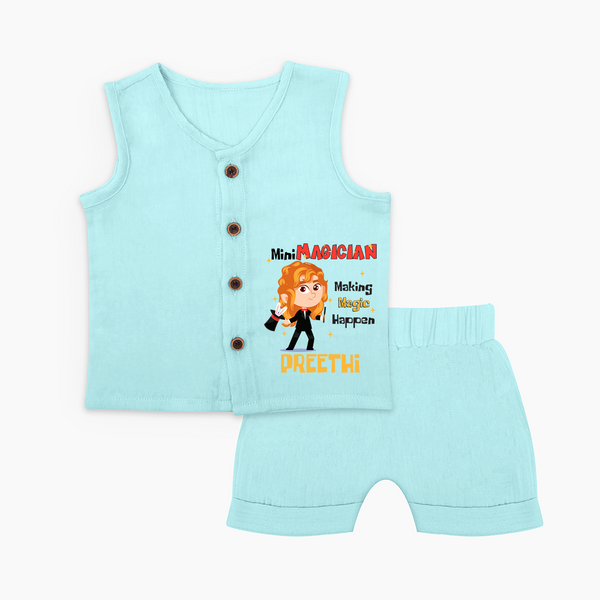 Future Magician Jabla Set | Personalized Profession Jabla Set - BABY BLUE - 0 - 3 Months Old (Chest 9.8")