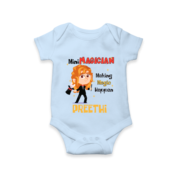 Future Magician Romper / Onesie | Personalized Profession Romper / Onesie - BABY BLUE - New Born (Chest 14")