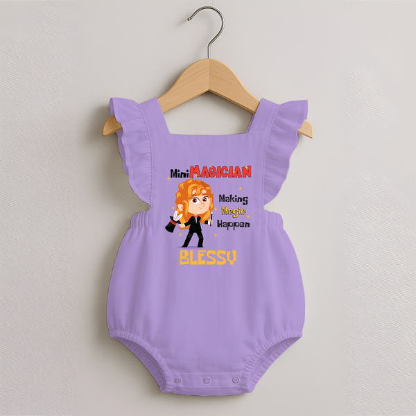 Future Magician Romper Frock | Personalized Profession Romper Frock - LILAC - 0 - 3 Months Old (Chest 19")
