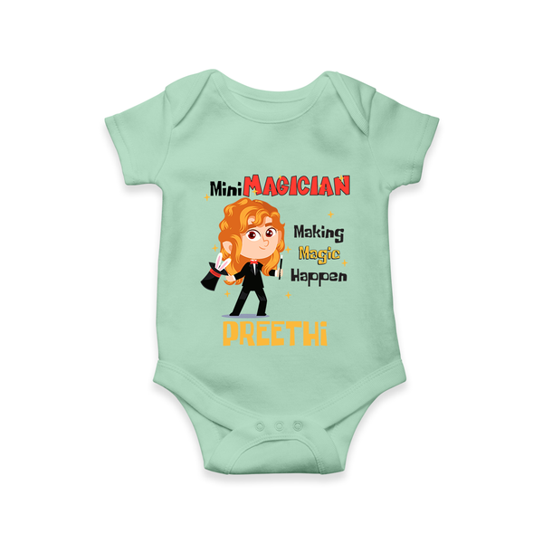 Future Magician Romper / Onesie | Personalized Profession Romper / Onesie - MINT GREEN - New Born (Chest 14")