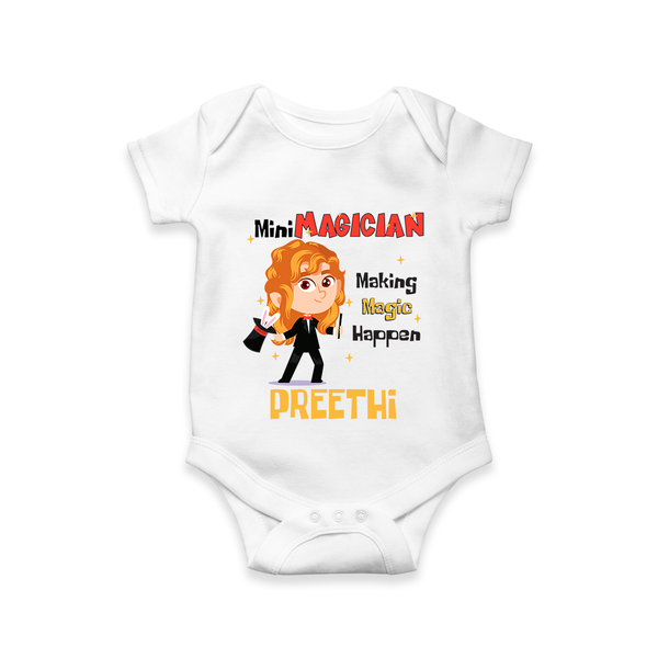 Future Magician Romper / Onesie | Personalized Profession Romper / Onesie - WHITE - New Born (Chest 14")