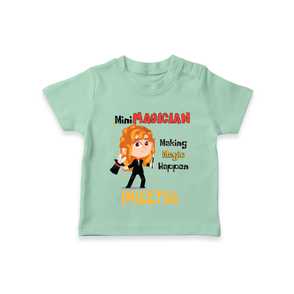 Future Magician T-Shirt | Personalized Profession T-Shirt - MINT GREEN - 0-5 Months Old (Chest 17")