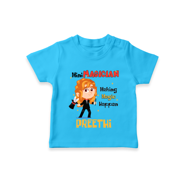 Future Magician T-Shirt | Personalized Profession T-Shirt - SKY BLUE - 0-5 Months Old (Chest 17")