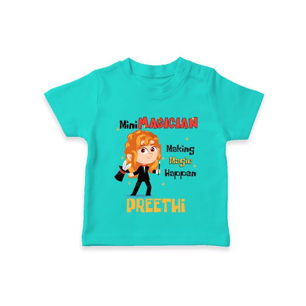 Future Magician T-Shirt | Personalized Profession T-Shirt - TEAL - 0-5 Months Old (Chest 17")