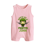 Future Fighter Romper Suit | Custom Name Romper Suit for Infants - BABY PINK - 0 - 5 Months Old (Chest 18")