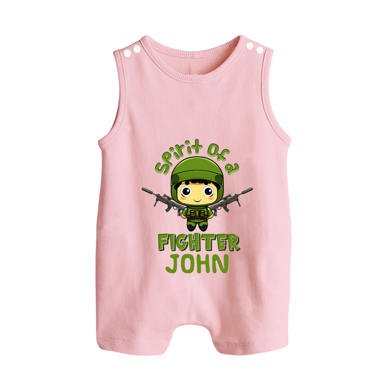 Future Fighter Romper Suit | Custom Name Romper Suit for Infants - BABY PINK - 0 - 5 Months Old (Chest 18")