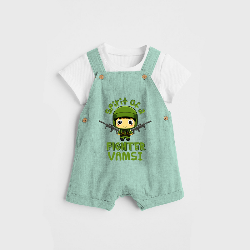 Military Fighter Boy Spirit Dungaree - LIGHT GREEN - 0 - 3 Months Old (Chest 17")