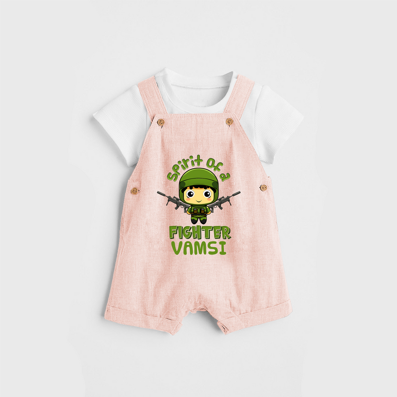 Military Fighter Boy Spirit Dungaree - PEACH - 0 - 3 Months Old (Chest 17")