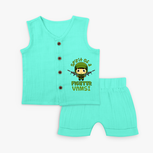 Military Fighter Boy Spirit Jabla - AQUA GREEN - 0 - 3 Months Old (Chest 9.8")