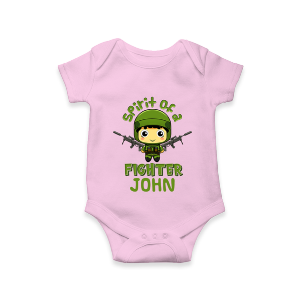 Future Fighter Romper / Onesie | Custom Name Romper / Onesie for Infants - BABY PINK - New Born (Chest 14")