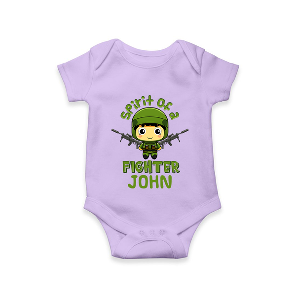 Future Fighter Romper / Onesie | Custom Name Romper / Onesie for Infants - LILAC - New Born (Chest 14")