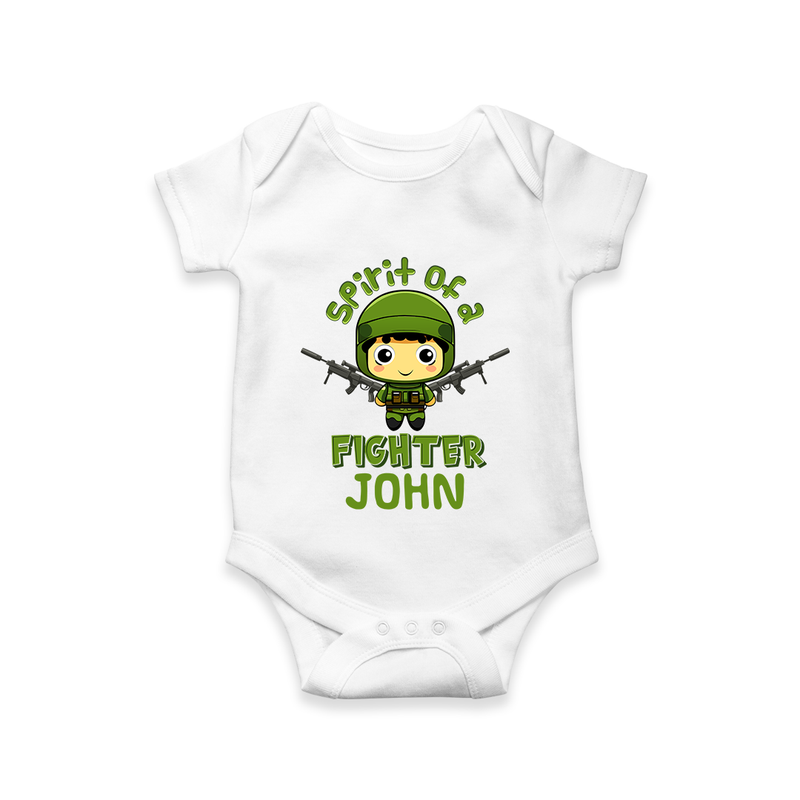 Future Fighter Romper / Onesie | Custom Name Romper / Onesie for Infants - WHITE - New Born (Chest 14")