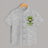 Future Fighter Shirt | Custom Name Shirt for Infants - GREY - 0 - 6 Months Old (Chest 23")
