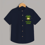 Future Fighter Shirt | Custom Name Shirt for Infants - NAVY BLUE - 0 - 6 Months Old (Chest 23")