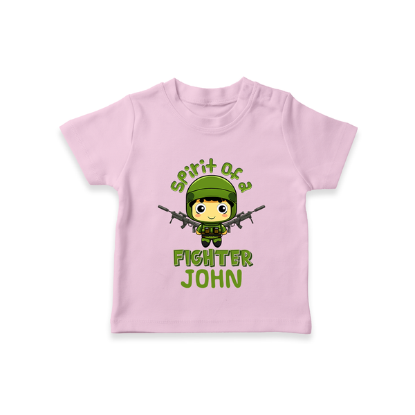 Future Fighter T-Shirt | Custom Name T-Shirt for Infants - BABY PINK - 0-5 Months Old (Chest 17")