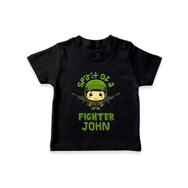 Future Fighter T-Shirt | Custom Name T-Shirt for Infants - BLACK - 0-5 Months Old (Chest 17")