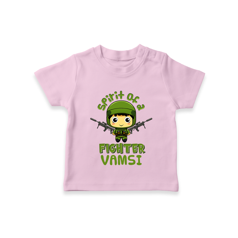 Military Fighter Boy Spirit T-Shirt - PINK - 0 - 5 Months Old (Chest 17")