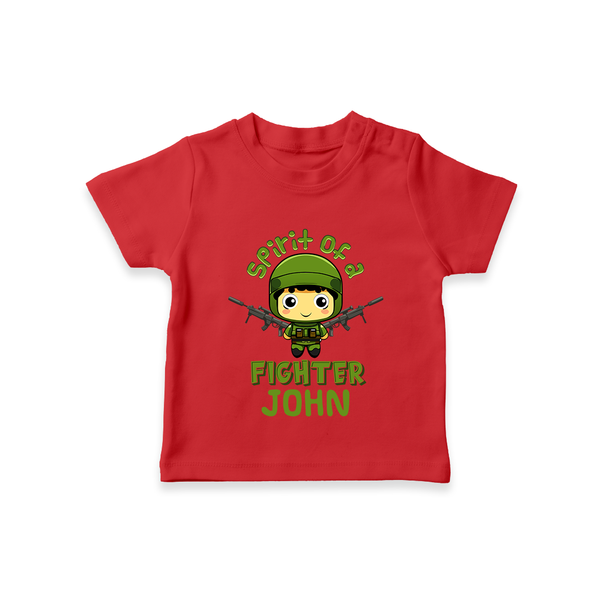 Future Fighter T-Shirt | Custom Name T-Shirt for Infants - RED - 0-5 Months Old (Chest 17")