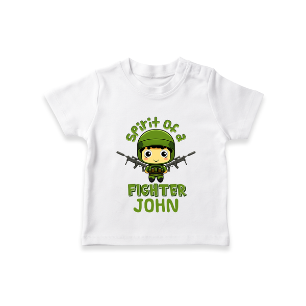 Future Fighter T-Shirt | Custom Name T-Shirt for Infants - WHITE - 0-5 Months Old (Chest 17")