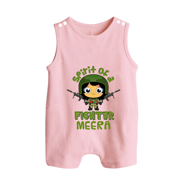 Future Fighter Romper Suit | Custom Name Baby Romper Suit  - BABY PINK - 0 - 5 Months Old (Chest 18")