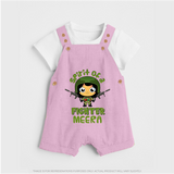 Future Fighter Dungaree Set | Custom Name Baby Dungaree Set  - BABY PINK - 0 - 5 Months Old (Chest 18")