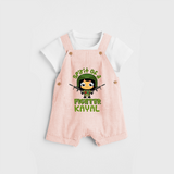 Military Fighter Girl Spirit Dungaree - PEACH - 0 - 3 Months Old (Chest 17")