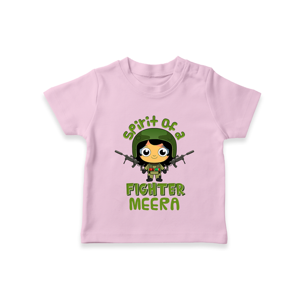 Future Fighter T-Shirt | Custom Name Baby T-Shirt  - BABY PINK - 0-5 Months Old (Chest 17")