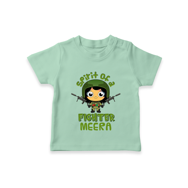 Future Fighter T-Shirt | Custom Name Baby T-Shirt  - MINT GREEN - 0-5 Months Old (Chest 17")