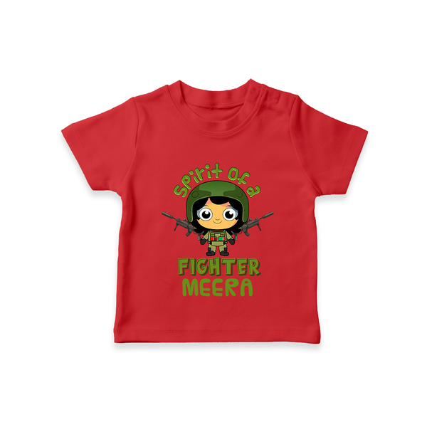 Future Fighter T-Shirt | Custom Name Baby T-Shirt  - RED - 0-5 Months Old (Chest 17")