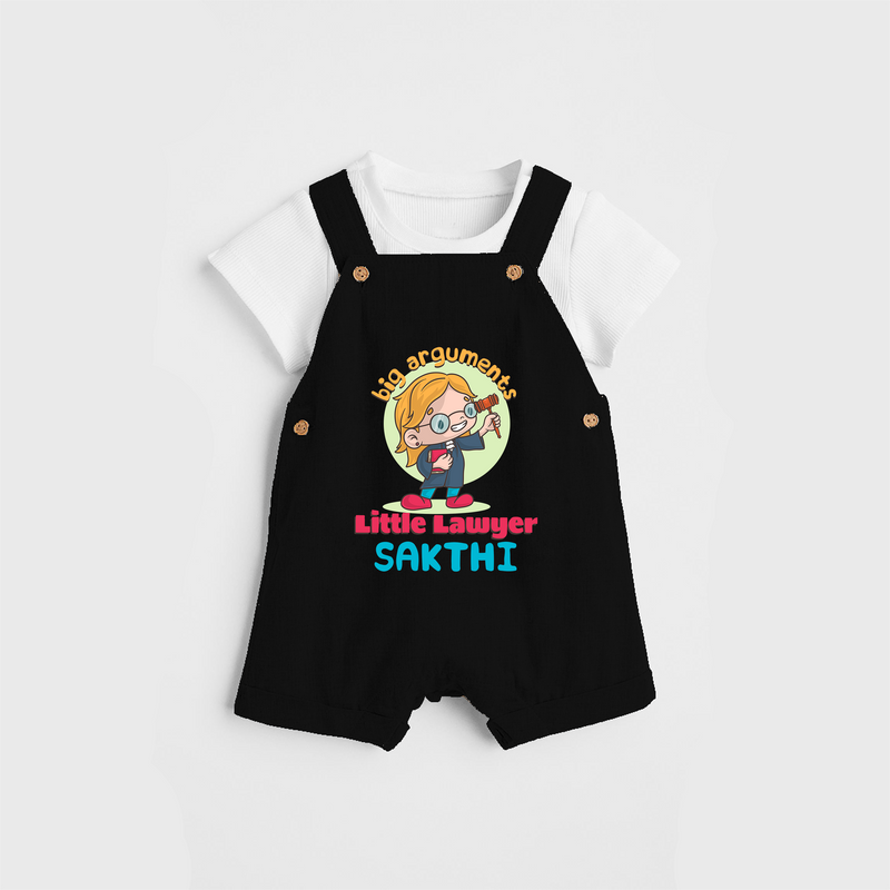 Future Lawyer Advocate Dungaree - BLACK - 0 - 3 Months Old (Chest 17")