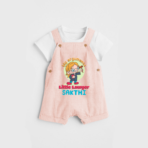 Future Lawyer Advocate Dungaree - PEACH - 0 - 3 Months Old (Chest 17")