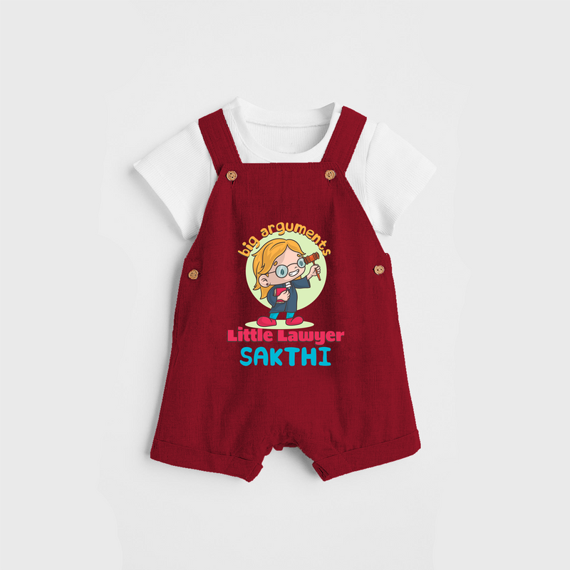 Future Lawyer Advocate Dungaree - RED - 0 - 3 Months Old (Chest 17")